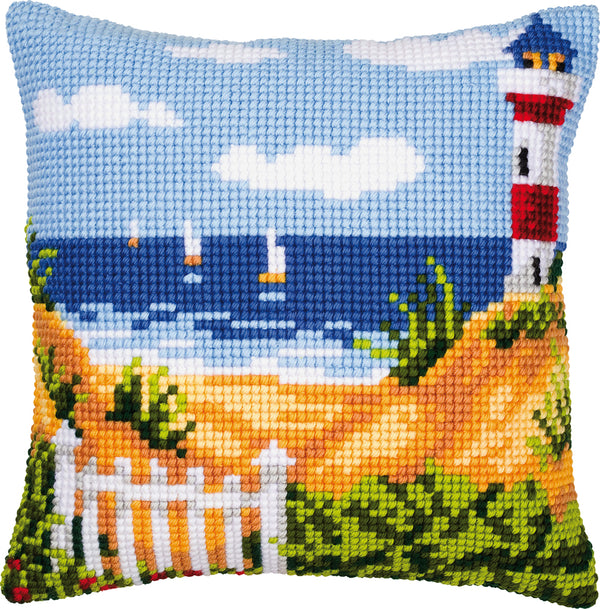 DIY Cross stitch cushion kit Seascape