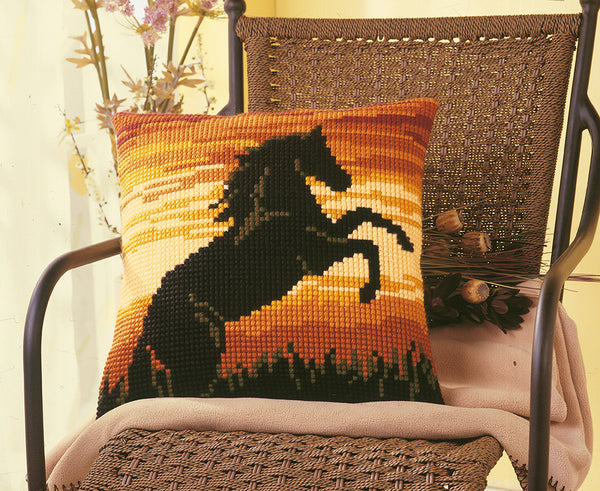 DIY Cross stitch cushion kit Stallion