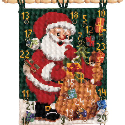 DIY Cross stitch wall hanging kit Santa Claus