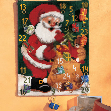 DIY Cross stitch wall hanging kit Santa Claus