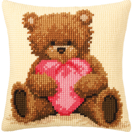 DIY Cross stitch cushion kit Popcorn I love you