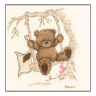 DIY Counted cross stitch kit Popcorn bear swing 15 x 16 cm / 6