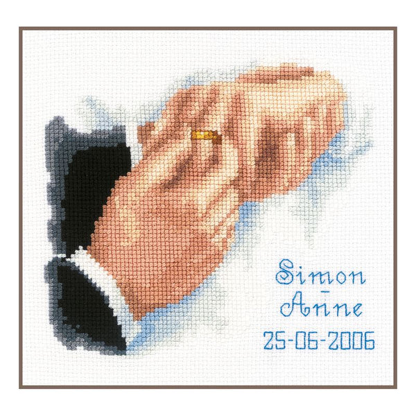 DIY Counted cross stitch kit With this ring 19 x 16 cm / 7.6" x 6.4"