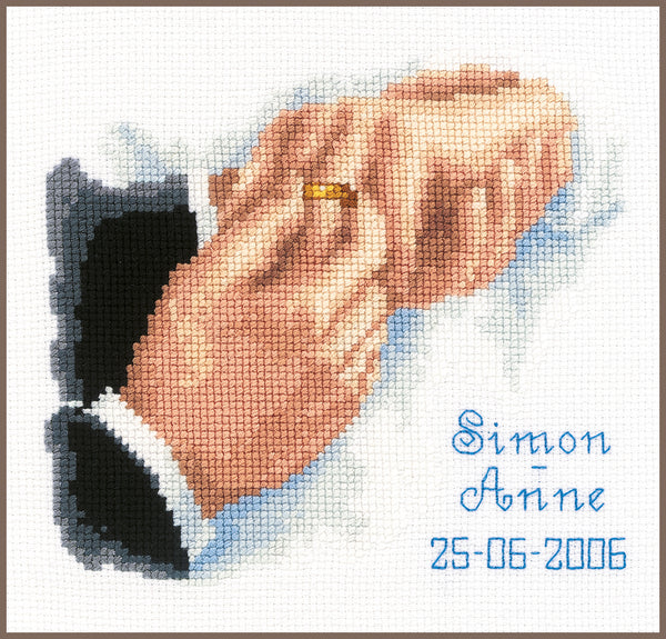 DIY Counted cross stitch kit With this ring 19 x 16 cm / 7.6
