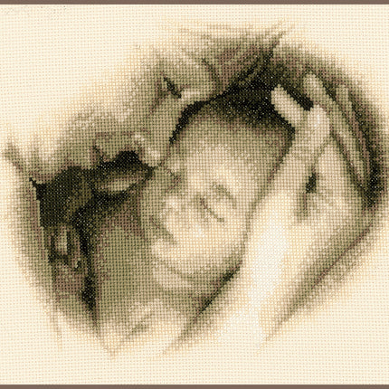 DIY Counted cross stitch kit Mother & child 26 x 21 cm / 10.4" x 8.4"