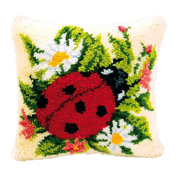 DIY Latch Hook Cushion Kit "Ladybug"