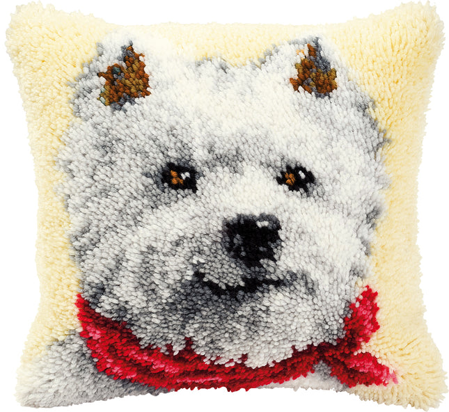 DIY Latch Hook Cushion Kit "Dog"