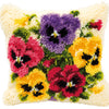 DIY Latch Hook Cushion Kit "Violets"