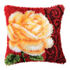 DIY Latch Hook Cushion Kit "White rose"