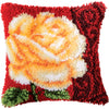 DIY Latch Hook Cushion Kit "White rose"