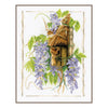 DIY Counted cross stitch kit Wren between wisteria