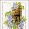 DIY Counted cross stitch kit Wren between wisteria