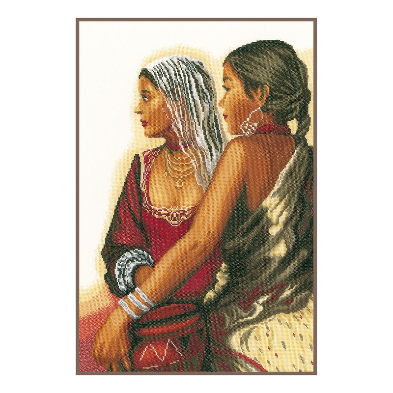 DIY Counted cross stitch kit Two women