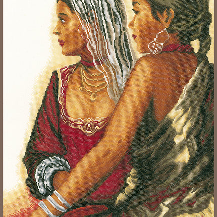 DIY Counted cross stitch kit Two women