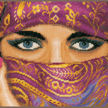 DIY Counted cross stitch kit Veiled Woman