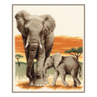 DIY Counted cross stitch kit Elephant's journey 26 x 30 cm / 10.4