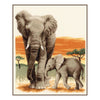 DIY Counted cross stitch kit Elephant's journey 26 x 30 cm / 10.4" x 12"