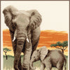 DIY Counted cross stitch kit Elephant's journey 26 x 30 cm / 10.4" x 12"