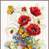 DIY Counted cross stitch kit Watering can with flowers 19 x 25 cm / 7.6" x 10"