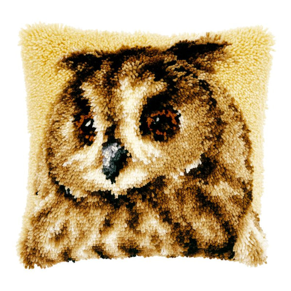 DIY Latch Hook Cushion Kit "Brown Owl"