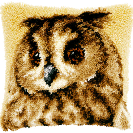 DIY Latch Hook Cushion Kit "Brown Owl"