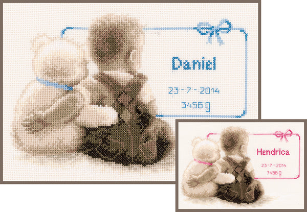 DIY Counted cross stitch kit My favorite teddy 26 x 18 cm / 10.4