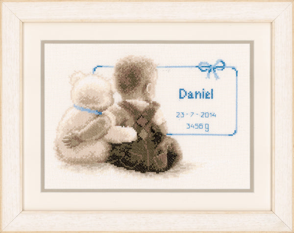 DIY Counted cross stitch kit My favorite teddy 26 x 18 cm / 10.4