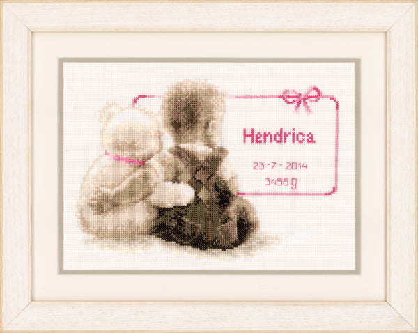 DIY Counted cross stitch kit My favorite teddy 26 x 18 cm / 10.4