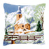 DIY Cross stitch cushion kit Church in the snow