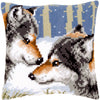 DIY Cross stitch cushion kit Wolves