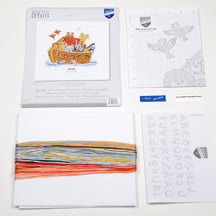 DIY Counted cross stitch kit Noah's ark 33 x 31 cm / 13.2" x 12.4"