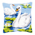 DIY Cross stitch cushion kit Swans