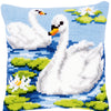 DIY Cross stitch cushion kit Swans