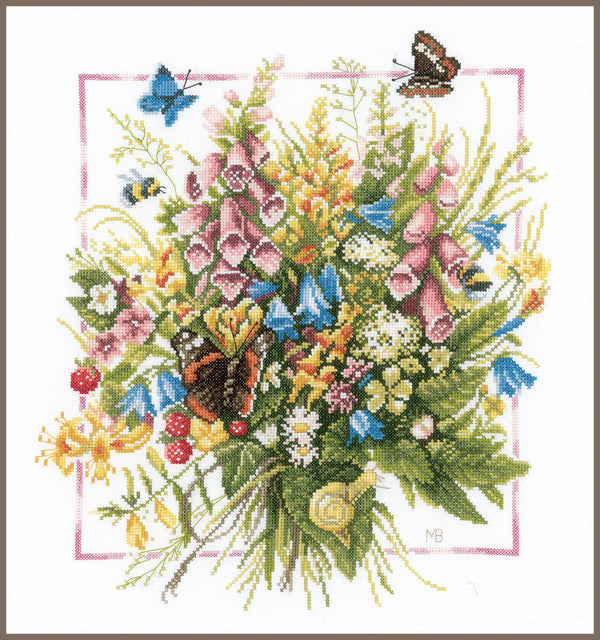 DIY Counted cross stitch kit Summer bouquet