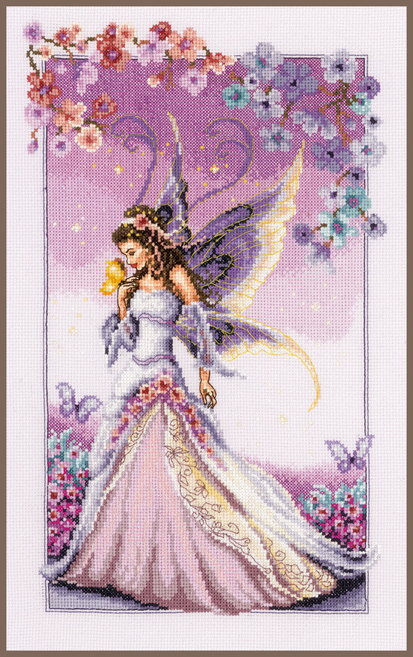 DIY Counted cross stitch kit Lilac fairy 23 x 36 cm / 9.2