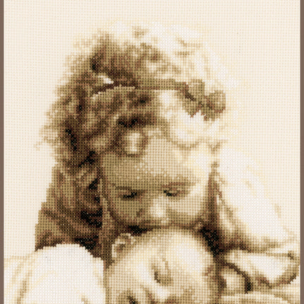 DIY Counted cross stitch kit Hello little angel of me 20 x 26 cm / 8" x 10.4"