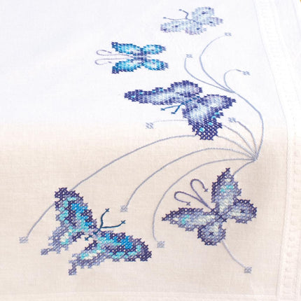 DIY Table Runner kit "Table runner kit Blue butterflies"