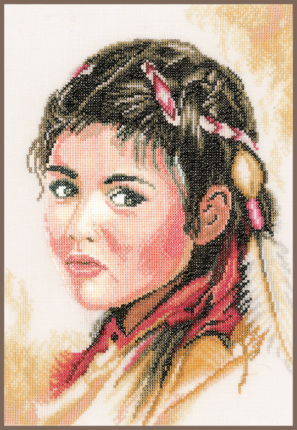 DIY Counted cross stitch kit Young squaw