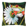 DIY Cross stitch cushion kit Red-eyed tree frog