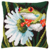 DIY Cross stitch cushion kit Red-eyed tree frog