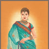 DIY Counted cross stitch kit Indian lady in blue sar