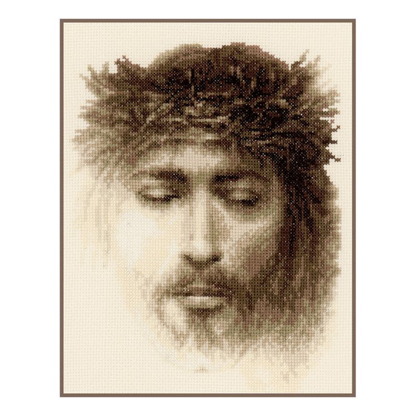 DIY Counted cross stitch kit Jesus 19 x 24 cm / 7.6" x 9.6"