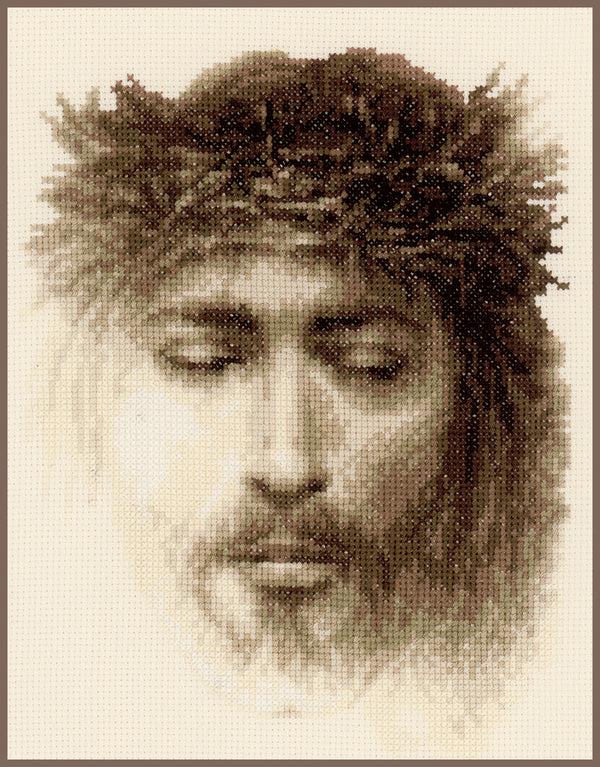 DIY Counted cross stitch kit Jesus 19 x 24 cm / 7.6