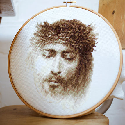 DIY Counted cross stitch kit Jesus 19 x 24 cm / 7.6" x 9.6"