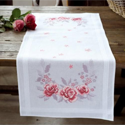 DIY Table Runner kit "PN-0145974 Vervaco Runner "Pink Roses""