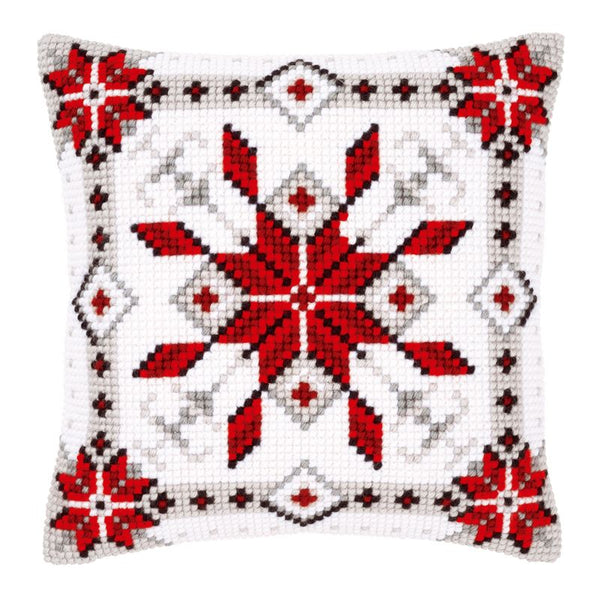 DIY Cross stitch cushion kit Snow crystal I