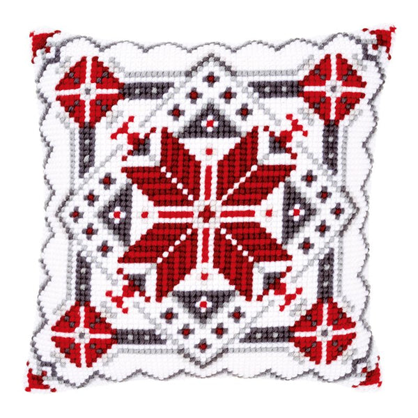 DIY Cross stitch cushion kit Snow crystal II