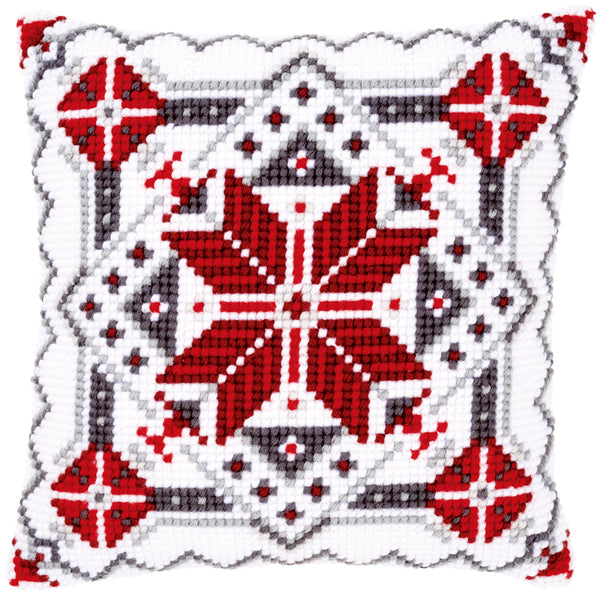 DIY Cross stitch cushion kit Snow crystal II