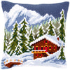 DIY Cross stitch cushion kit Snow landscape