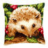 DIY Cross stitch cushion kit Hedgehog with berries